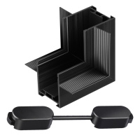 Соединитель Г-образный (переход С Потолка На Стену) Для Шинопровода Встраиваемого В Гкл Easy Shino, Черный (Novotech, 135275)