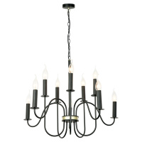 Подвесная люстра Lgo Roosevelt, 10xE14, Черный (Lussole, LSP-8198)