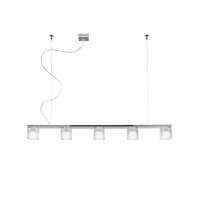 Подвесной светильник Cubetto, Прозрачный/Хром (Fabbian, D28A0600)